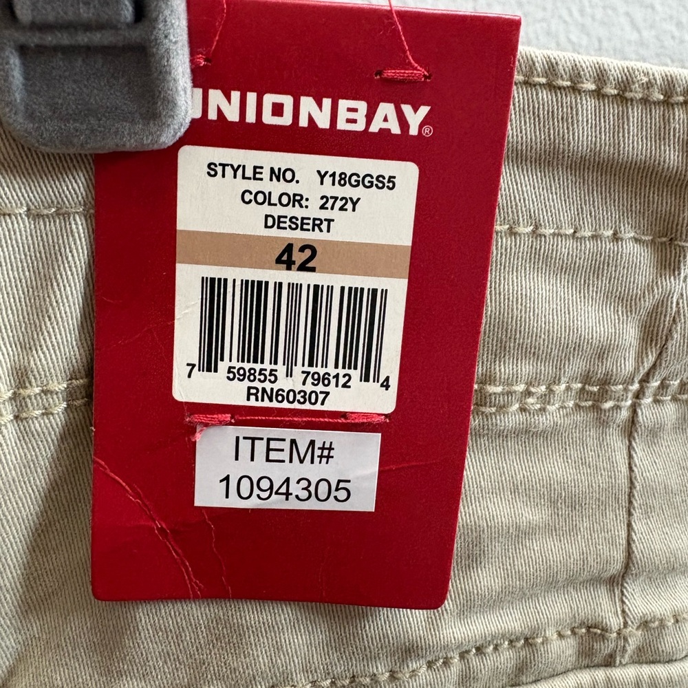 UnionBay Tan Desert Flex Waist Cargo Shorts 42 - Picture 5 of 6